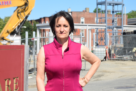 #KatjanaForMayor at the Ball Square T Stop